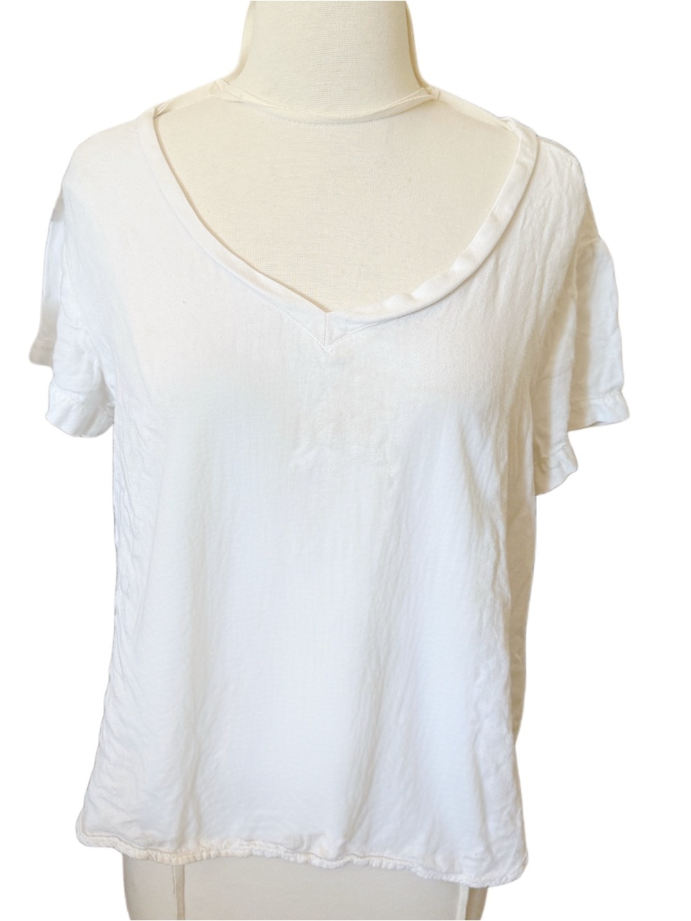Nordstrom Cloth and stone Women’s Short Sleeve V-Neck Tee in White Sz m